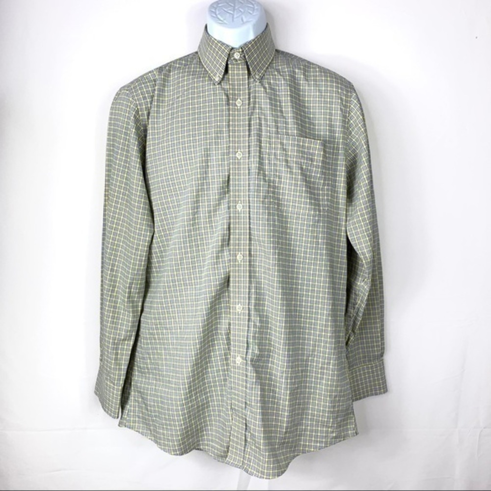 Ralph Lauren Men’s plaid Casual shirt green 15 1/2